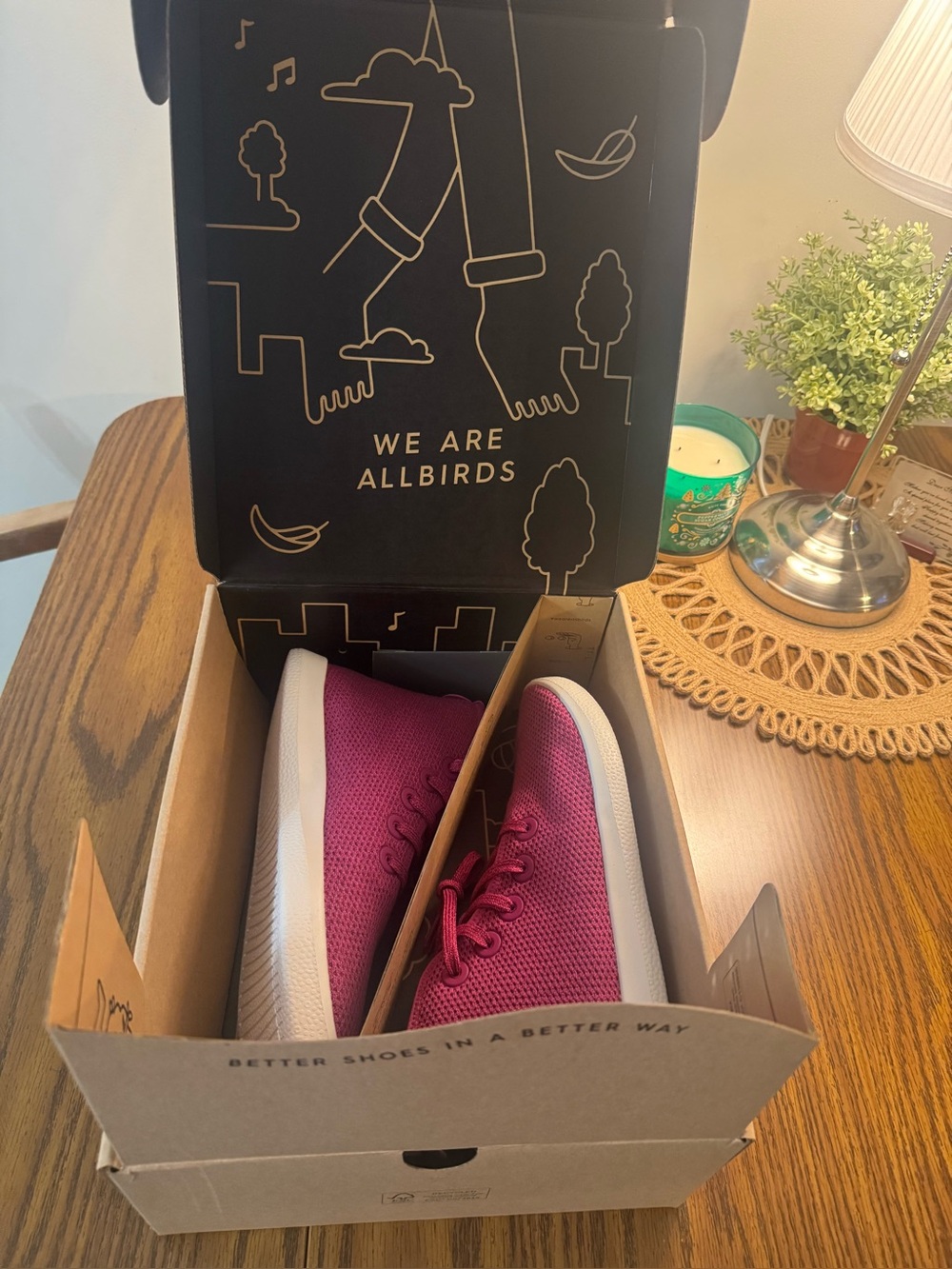 Allbirds Tree Topper high top in Nikau Tourmaline (pink) mens 9 or women’s 10.5